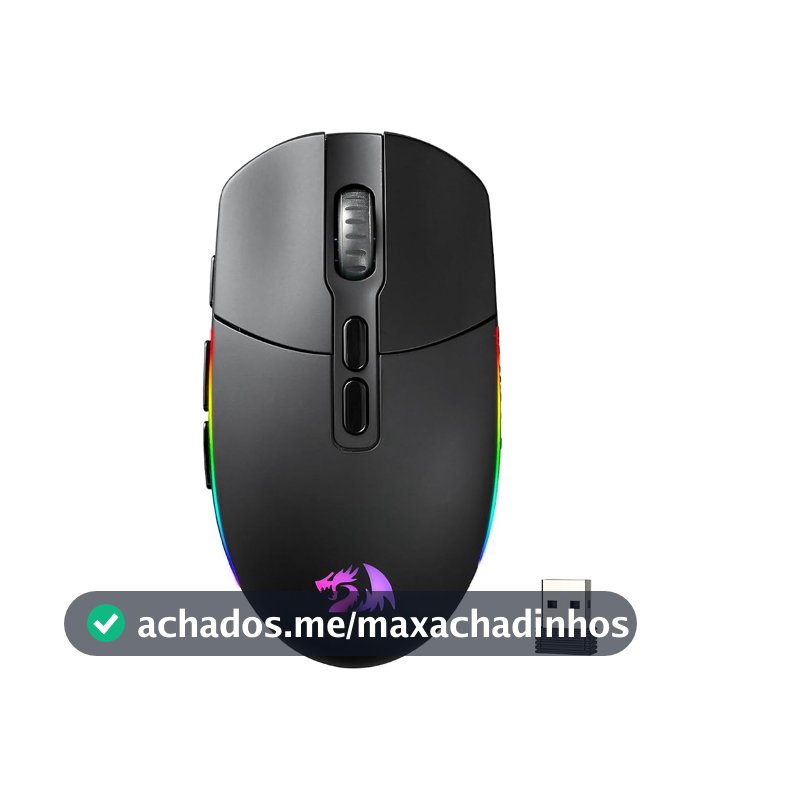 Mouse sem fio Redragon Invader Pro Preto