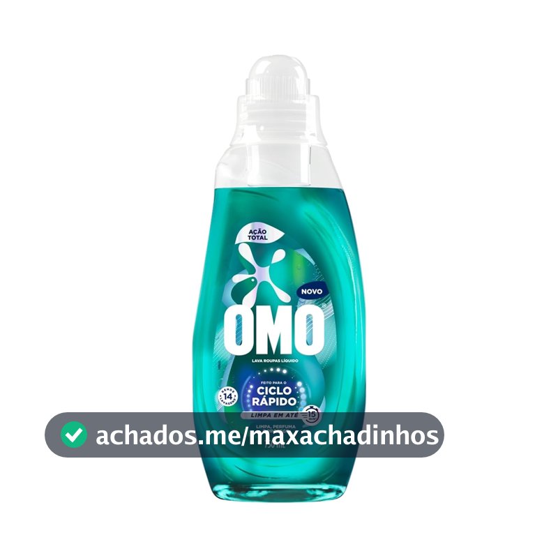 Lava Roupas Líquido Ciclo Rápido OMO Ação Total 750 ml