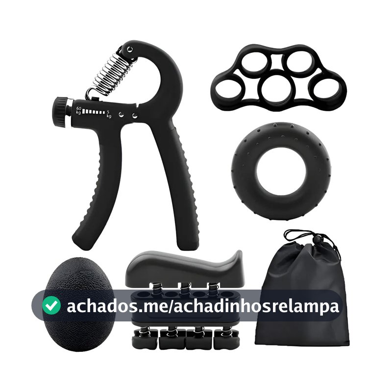 Kit de 5 Peças para Fortalecimento das Mãos, Dedos, Punhos e Exercícios de Fisioterapia e Terapia Ocupaciona - exercitador de mão - Premium