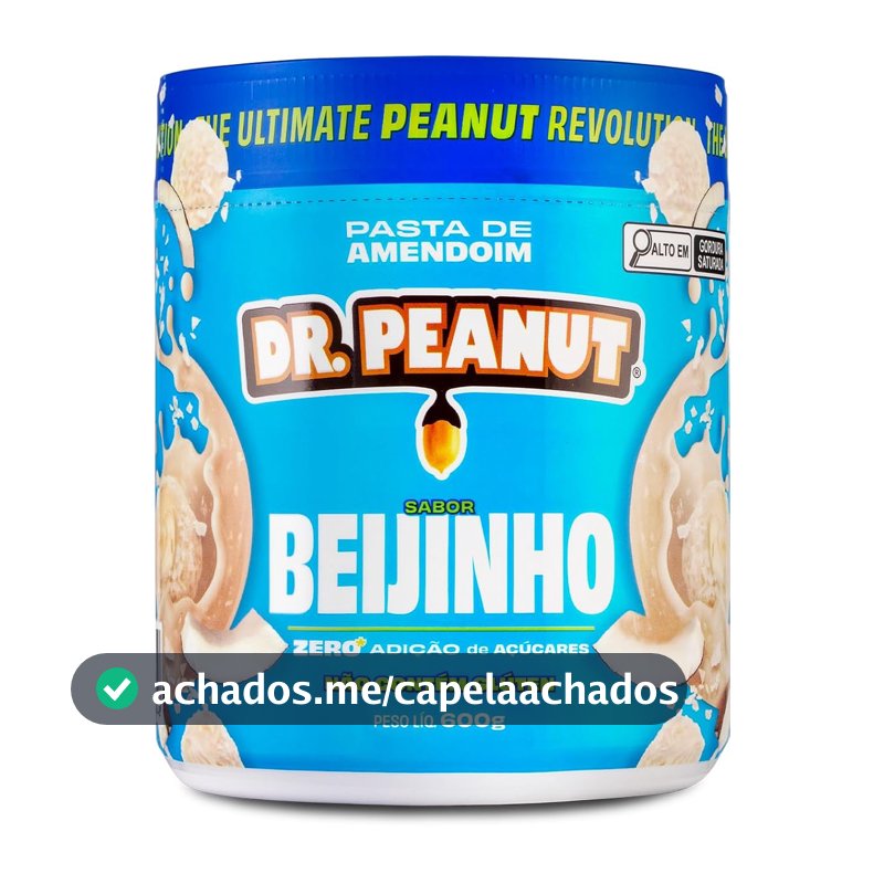 Pasta de Amendoim DR. Peanut Beijinho 600G - Com Whey Protein