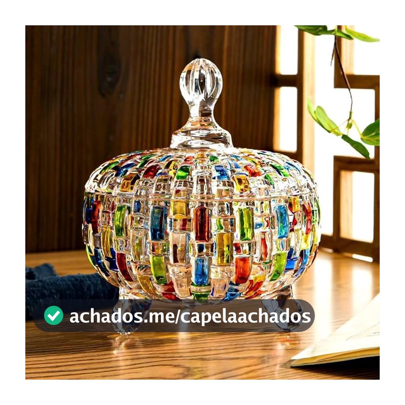 HSKIE Frascos de doces de cristal coloridos, potes de doces com tampa, pote de doces de natal, recipientes de doces, pote de vidro bonito com tampa-24 onças