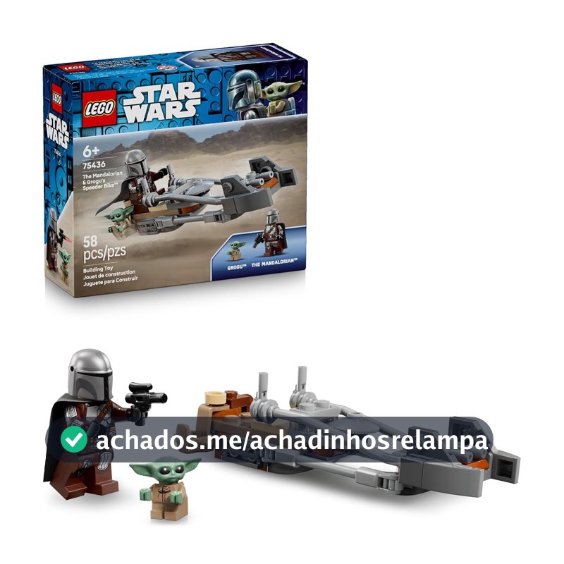 LEGO Star Wars A Speeder Bike de Mandaloriano e Grogu 75436 (58 Peças)