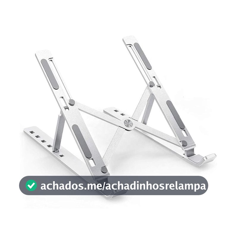 Suporte Para Notebook E MacBook em Alumínio com Altura Ajustável