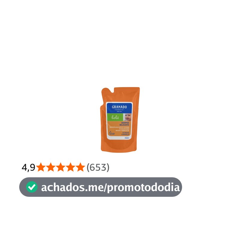 Granado Refil Shampoo Bebê, Camomila, 250ml