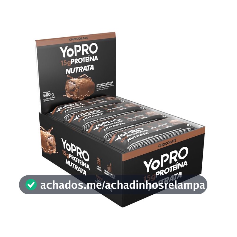 NUTRATA YOPRO 55G DISPLAY C/ 12 BARRAS - CHOCOLATE