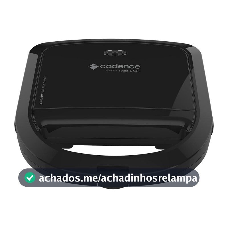Sanduicheira Elétrica Cadence Toast & Grill, Preta, 750W, 110V, SAN260