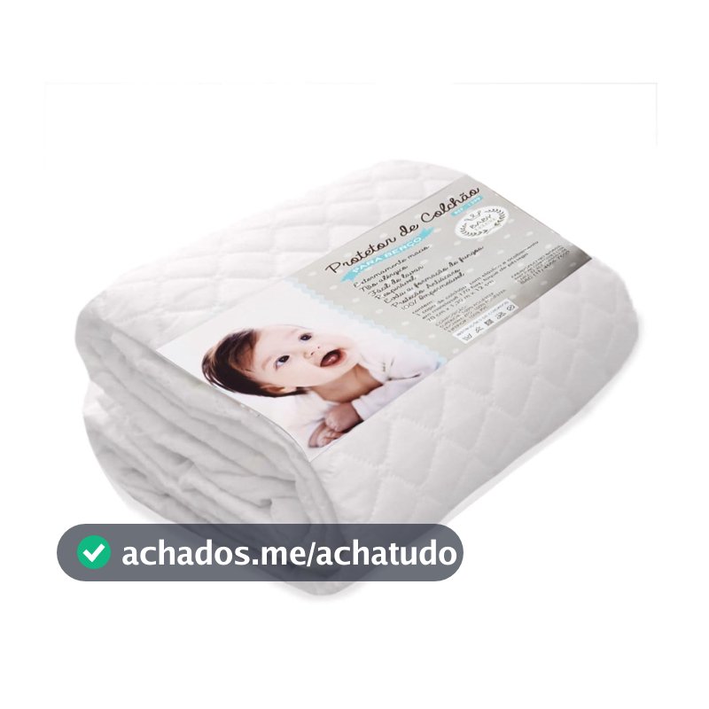 Protetor Colchão Impermeável Berço Padrão Americano Branca