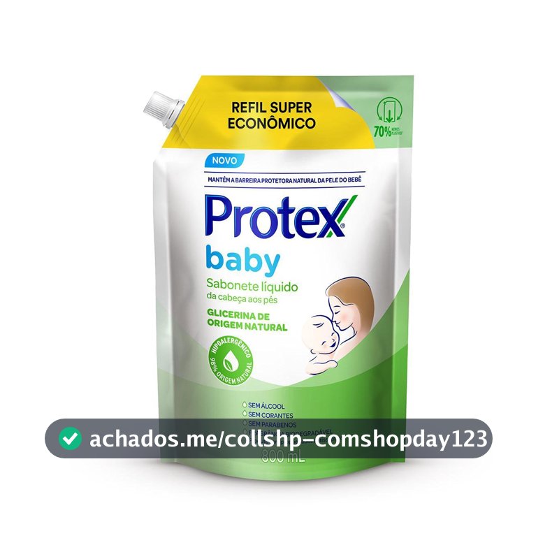 Protex Baby Glicerina Natural Sabonete Líquido Refil, 800ml
