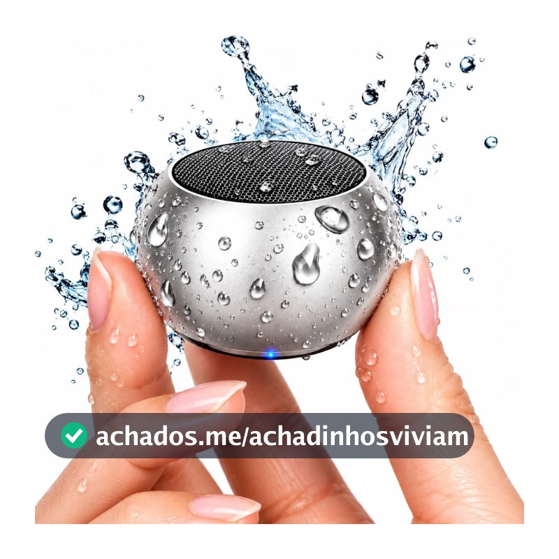 Caixa de Som Bluetooth Portátil Caixinha Pequena 5.0 Recarregável Prata