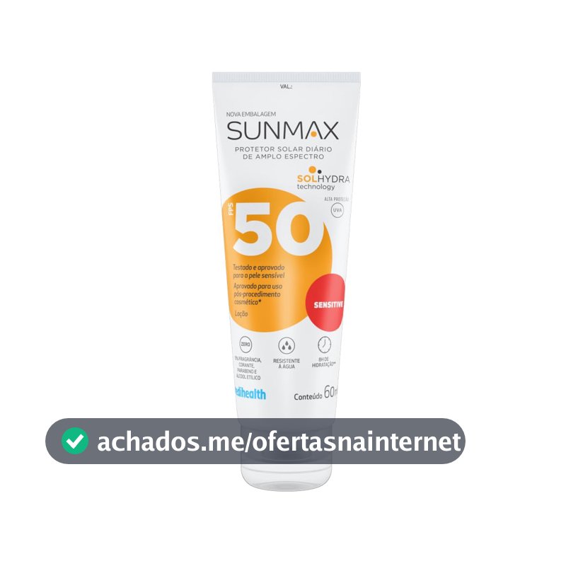 Protetor Solar Sunmax Sensitive Fator 50 Oil Free 60Ml