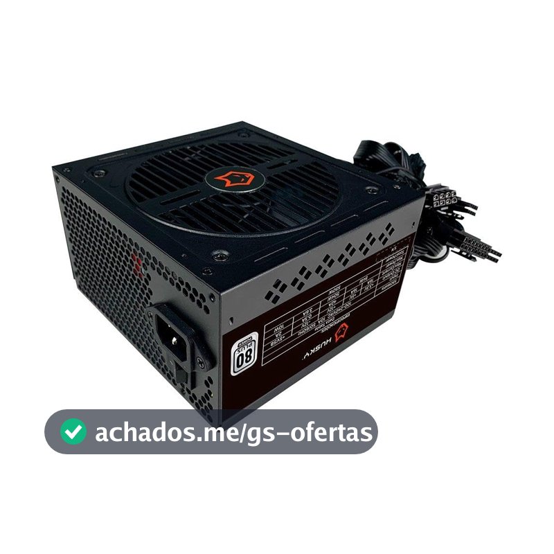 Fonte Husky Sledger 550W, 80 Plus White, PFC ativo, Bivolt - HFN550PT