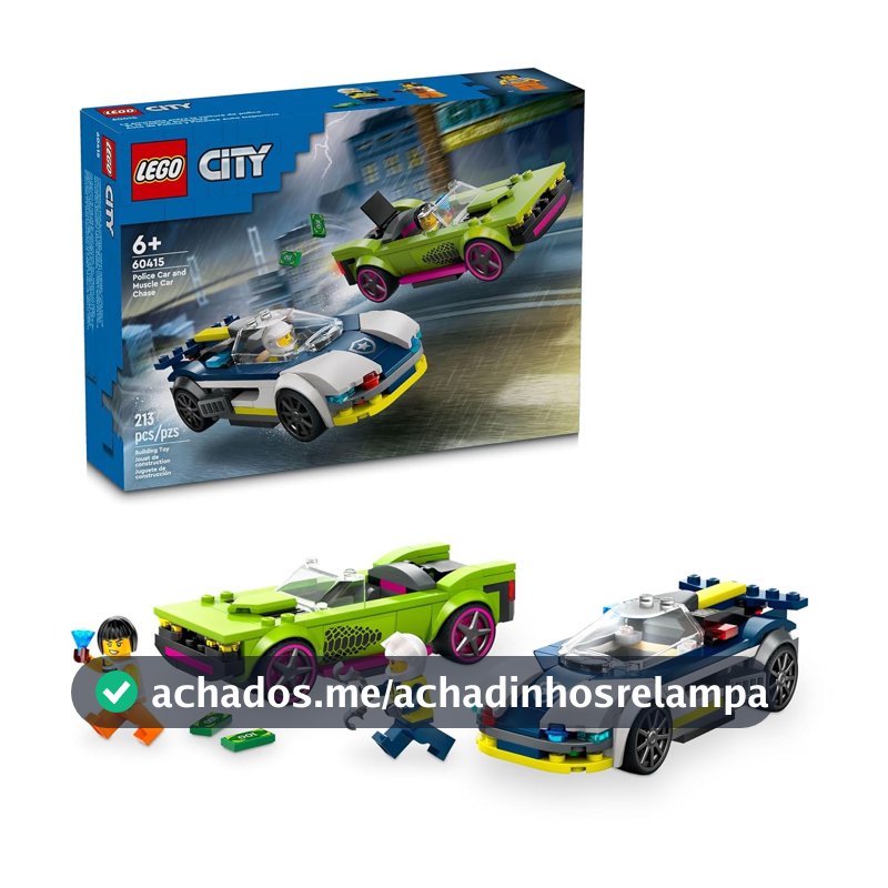 LEGO Set City Police 60415 Perseguição de Carro da Polícia a Muscle 213 peças