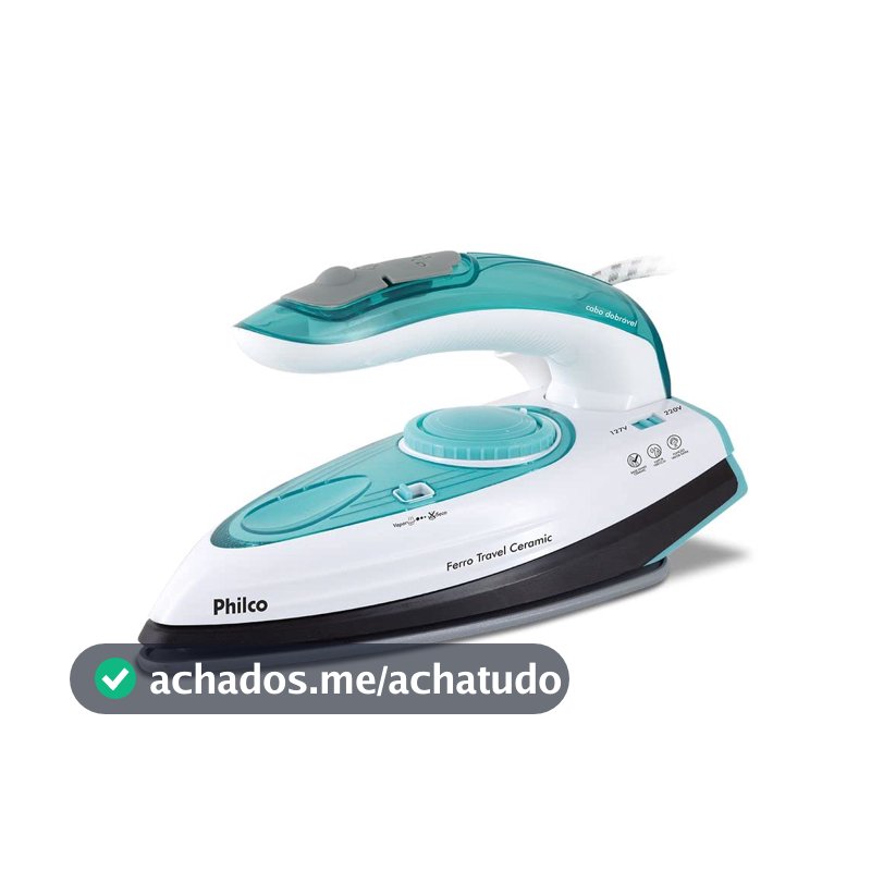 Philco Ferro a Vapor Travel Ceramic Bivolt Base em Cerâmica