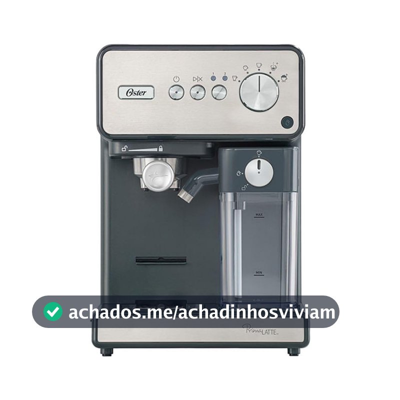 Cafeteira Espresso Oster PrimaLatte Inox para Cápsula, Pó e Sachê