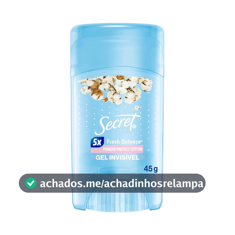 Secret Desodorante Antitranspirante em Gel Proteção de Algodão 45g
