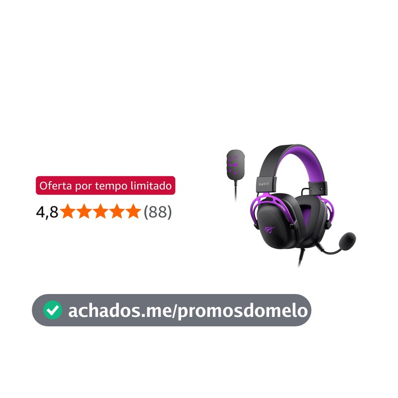Headset Gamer Havit Gamenote H2002C + U Adaptador USB 7.1, P3, Adaptador P2 para PC, Microfone Destacável, Preto/Roxo