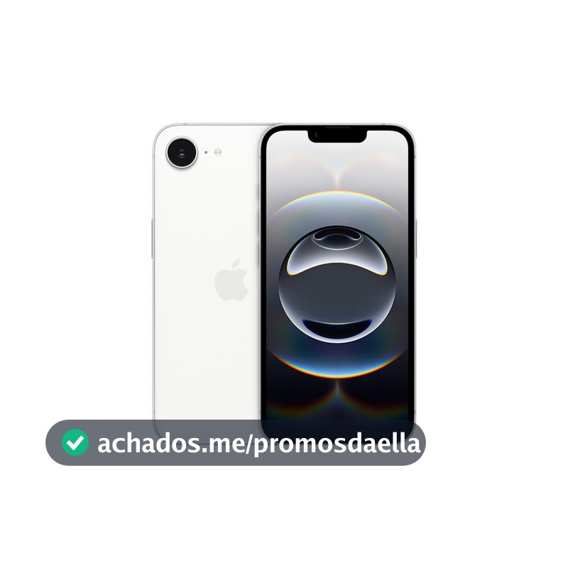 iPhone 16e Apple 128GB, Câmera 48MP, Tela Super Retina XDR 6,1", Branco