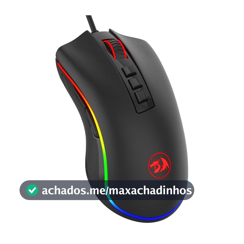 Mouse Gamer Redragon Cobra V3, Preto, RGB, PMW3327, 10000 DPI