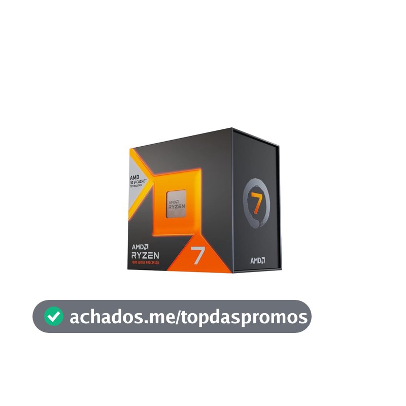 AMD Processador de desktop Ryzen 7 7800X3D 8 núcleos, 16 threads