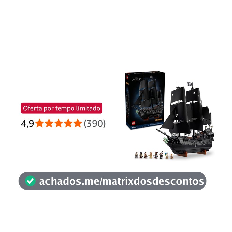 LEGO Icons Navio Pirata do Capitão Jack Sparrow, Kit de Construção para Adultos 10365
