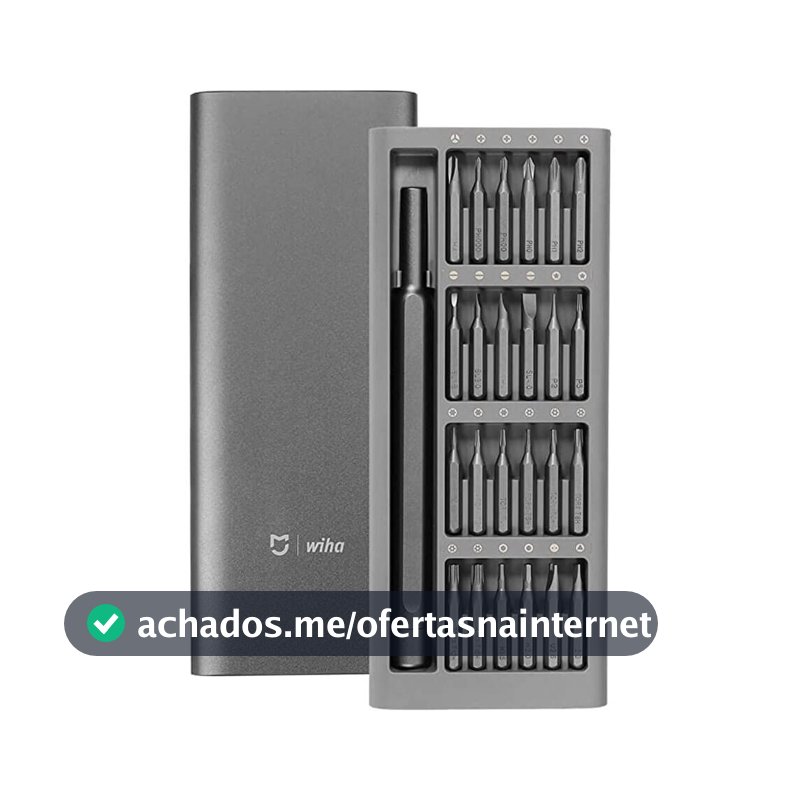 Xiaomi Kit de chave de fenda Mijia Wiha para uso diário, 24 pontas magnéticas de precisão, chave de fenda de alumínio