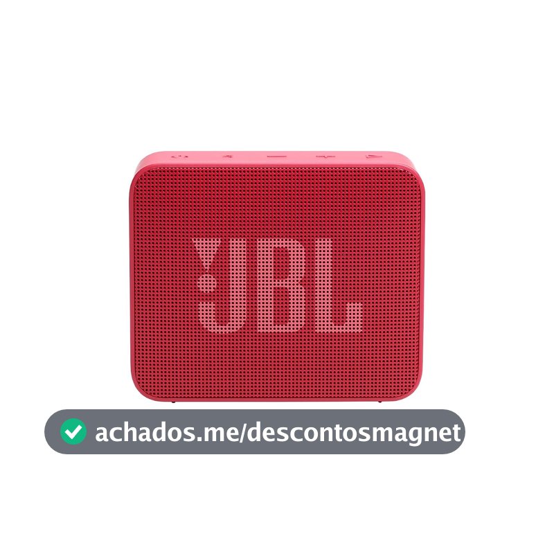 JBL, Caixa de Som, Go Essential 2, Bluetooth, Portátil, À Prova D'água e Resistente à Poeira, Bateria de até 5h, Auracast, Som JBL Original Pro Sound, 3.1 W RMS - Vermelha