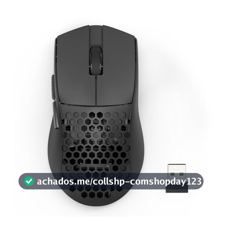Mouse Gamer Redragon Astrolabe Lite Preto PAW3313 10000 DPI Sem Fio Tri-Mode USB 2.4GHz Bluetooth, USB Tipo-C Estrutura Perfurada Honeycomb 49g Cabo Paracord M725-LIT