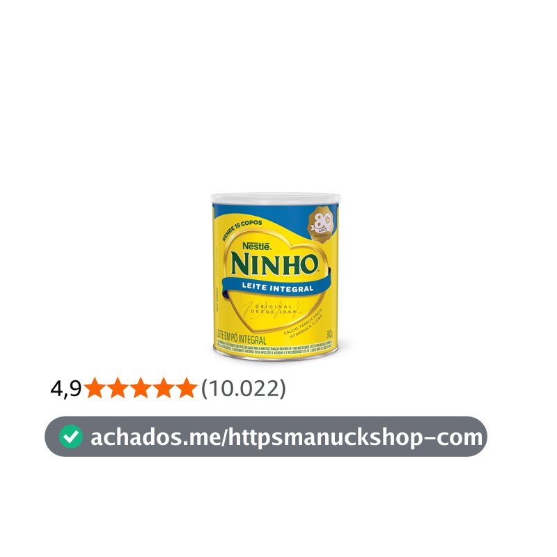Leite em Pó Integral Ninho 380g