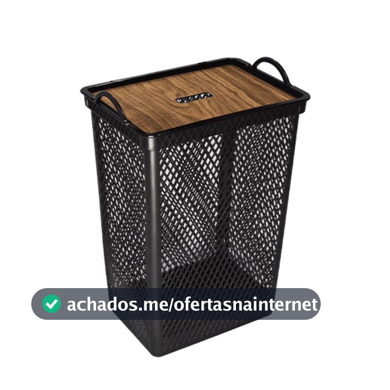 Arqplast, Cesto De Roupas Multiuso Telado Com Tampa Basculante 49 Lts