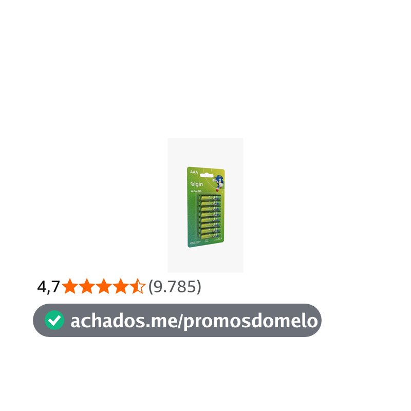 Pilha Alcalina AAA com 16 unidades Elgin Palito