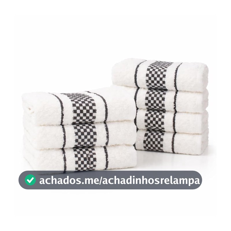 Kit 10 Pano de Prato Atoalhado Para Cozinha Felpudo Malta 45x70cm 370g/m² 100% Algodão - Preta