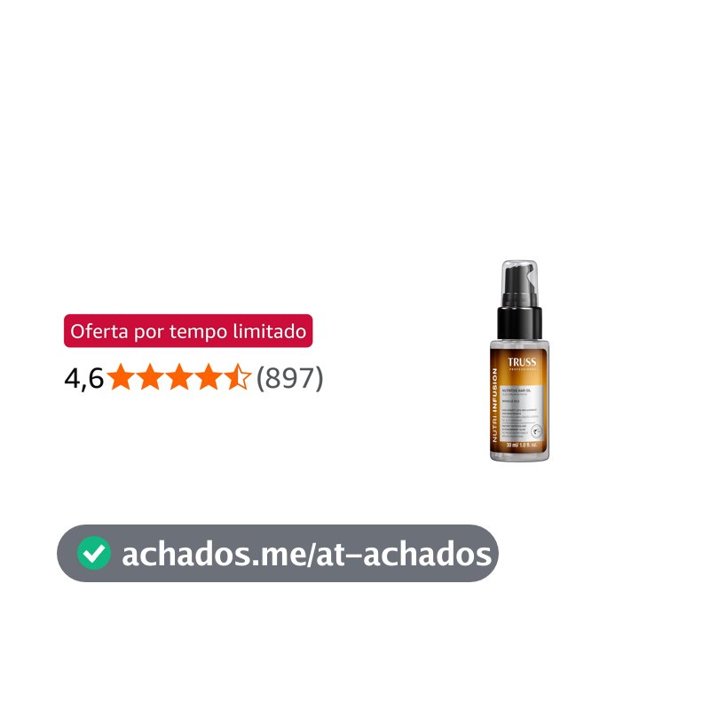 Truss Óleo Capilar Nutritivo Nutri Infusion