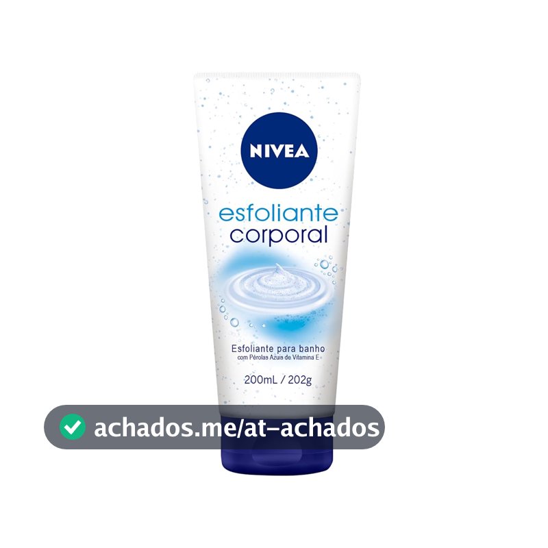 NIVEA Esfoliante Corporal para Banho 200ml, Esfoliação Suave, Remove Impurezas, Renovação Celular, Pele Uniforme e Macia