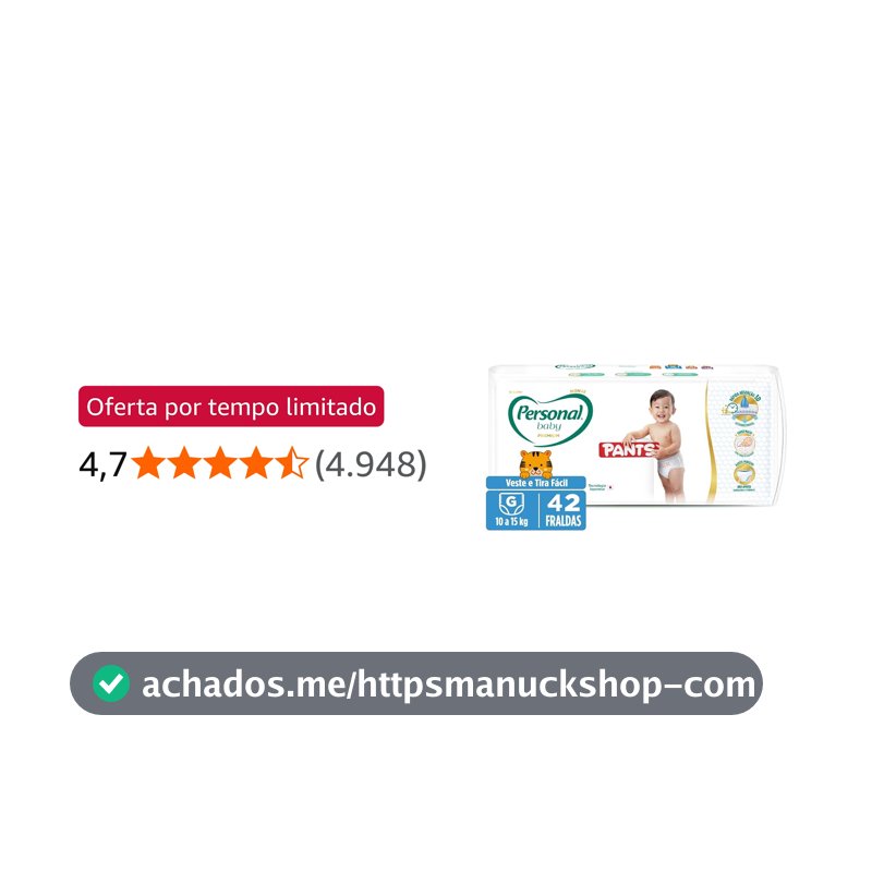 Personal Fralda Baby Premium Pants, G, 42 Unidades