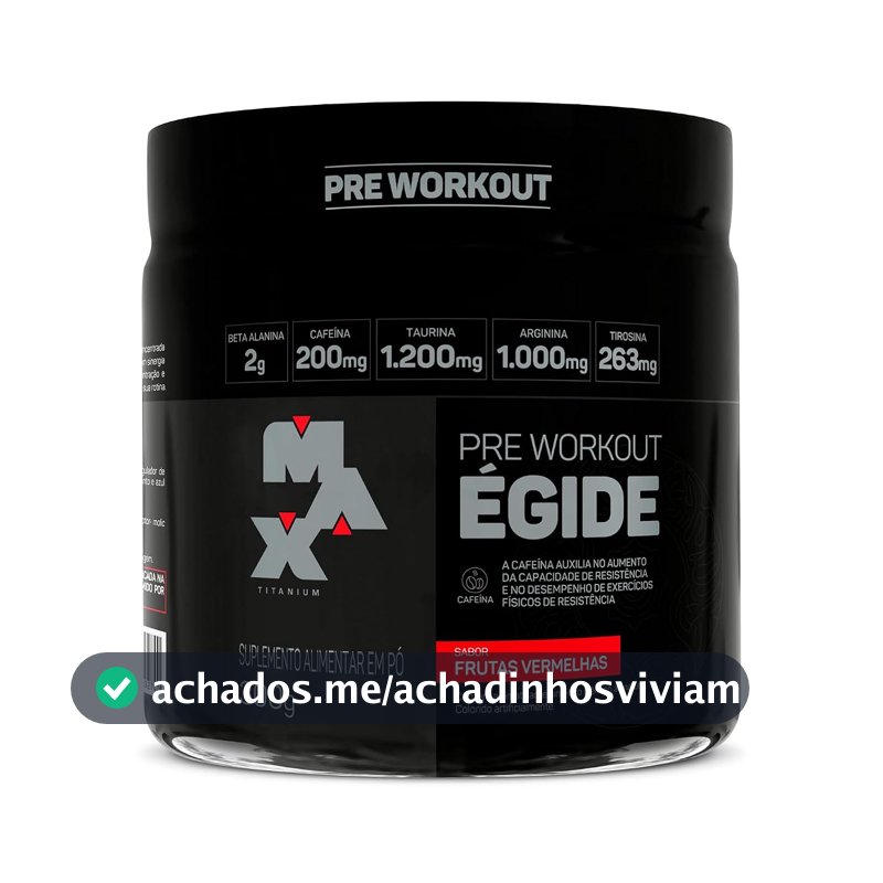 Suplemento Pré-Treino Max Titanium Égide, Frutas Vermelhas, 300g