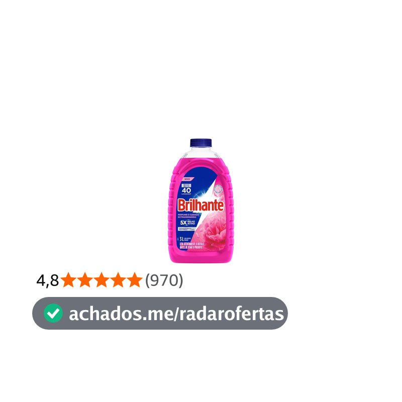 Brilhante Sabão Líquido Perfume e Cuidado Extraordinário 3L