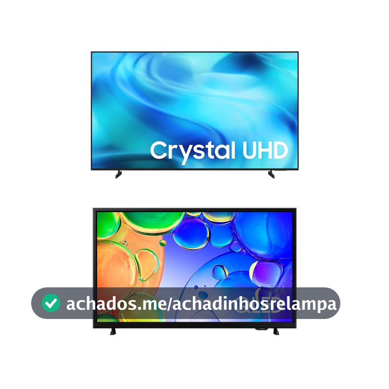 Samsung Combo Smart TV 70" Crystal UHD 4K U8000H + Samsung Smart TV 43" QLED Full HD