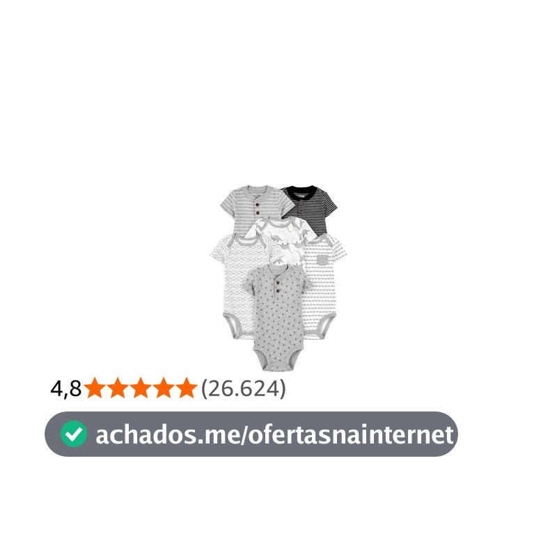 Body Pacote com 6 bodies de manga curta Simple Joys by Carter'sUnisex Bebê