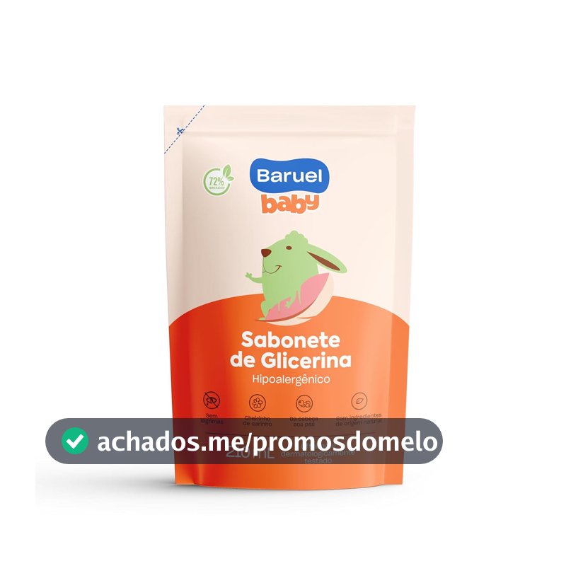 Sabonete Líquido Bebê Glicerina Refil 210ml – Baruel Baby