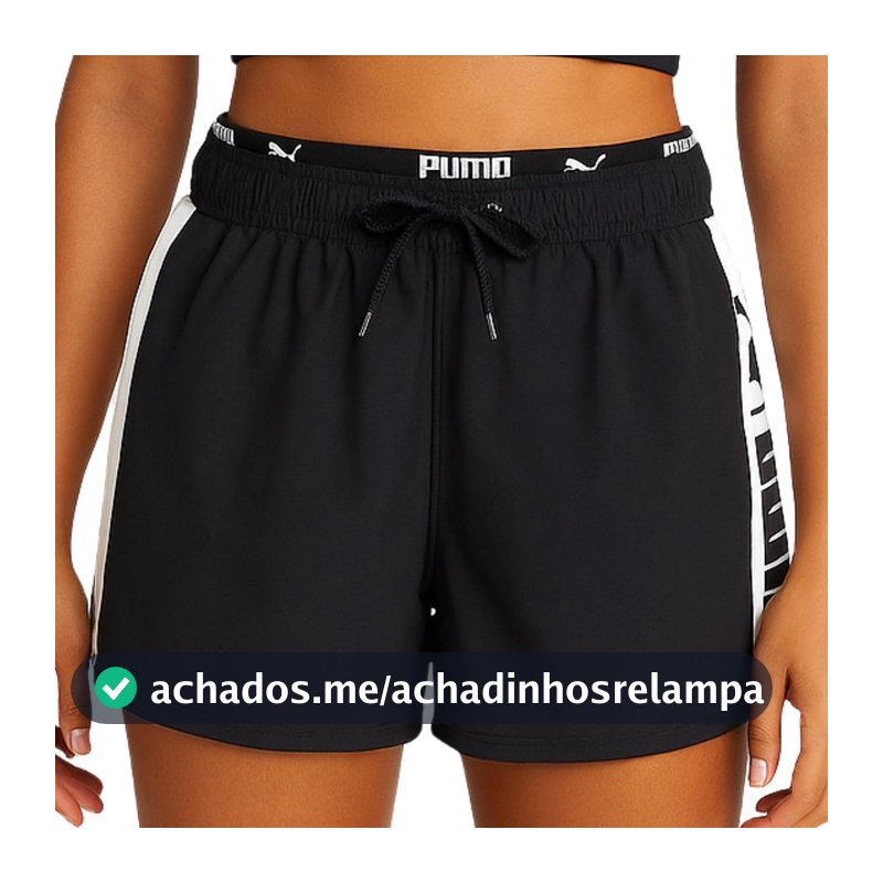 Board Short Feminino Puma Com Bolso Praia Verão Dry Fast
