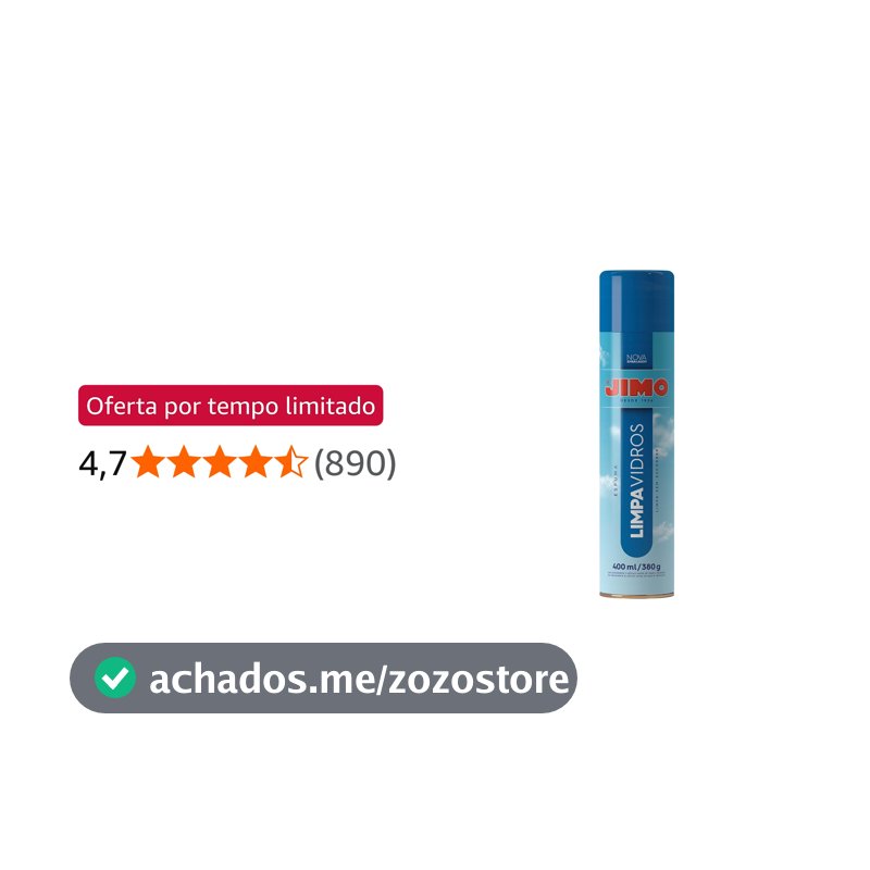 JIMO Limpa Vidros Carro Vitrine Janela Espelho Espuma Limpadora Não Escorre Aerossol 400ml