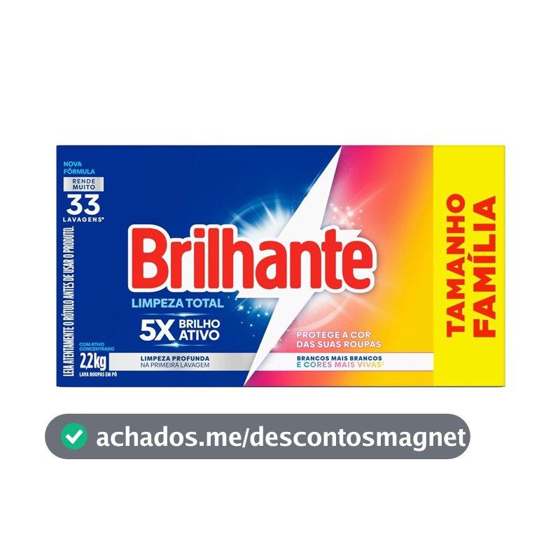 Brilhante Limpeza Total - Sabão Em Pó 2 2Kg