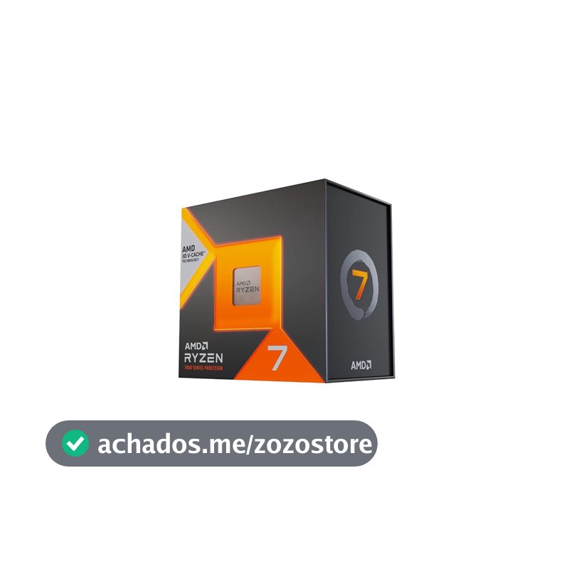 AMD Processador de desktop Ryzen 7 7800X3D 8 núcleos, 16 threads