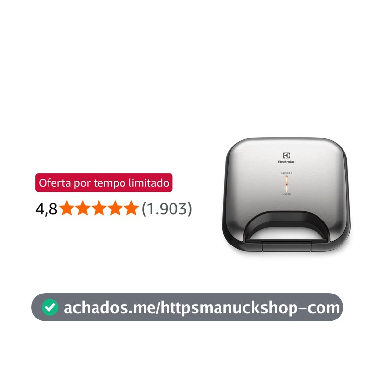 Sanduicheira grill chapa ondulada elétrico Electrolux antiaderente inox ESG20 127v