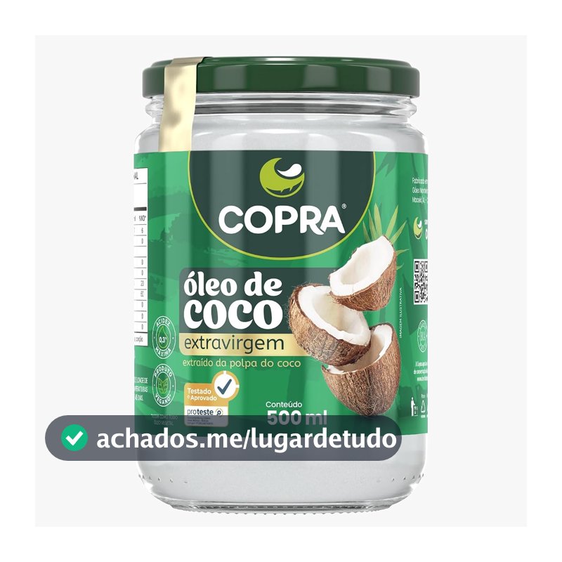 Óleo de Coco Extra Virgem Copra, 500ml