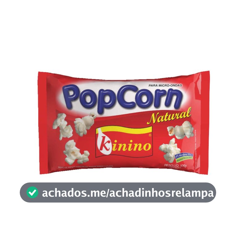 PIPOCA MICROONDAS NATURAL KININO 100G