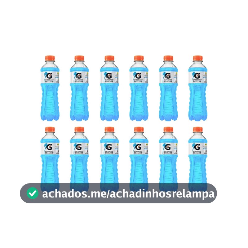 Isotônico Zero Gatorade, Frutas Silvestres, Garrafa 350ml, Pack com 12 unidades