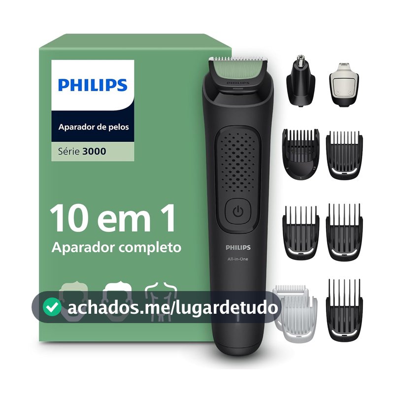 Philips Aparador e Barbeador Elétrico Série 3000 All-in-One 10 em 1