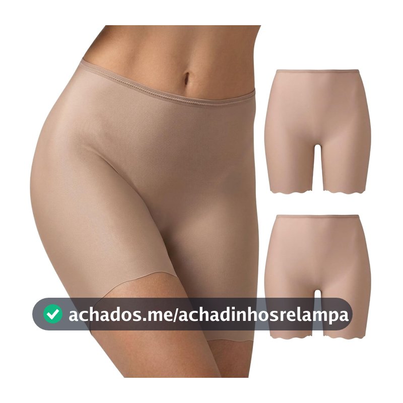 Kit 2 Bermudas Demillus Short Segunda Pele Anágua Não Marca Virtuel Antiatrito