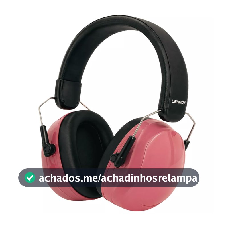 Abafador de Ruído Autismo TEA, TDAH, Sensibilidade Sensorial Tipo Concha Ajustável, 32dB, Protetor Auditivo Infantil e Adulto, Anti Ruído, Estudos, Trabalho, Viagens, Eventos, Rosa